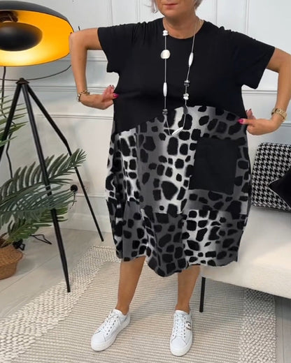 Adriana™ | Midi jurk panter