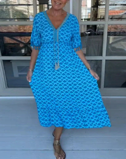 Aisha™ | Midi jurk met touwtjes