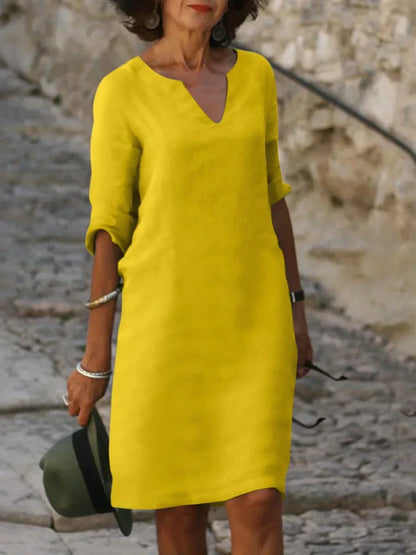 Raffaella™ | Elegante V-hals jurk